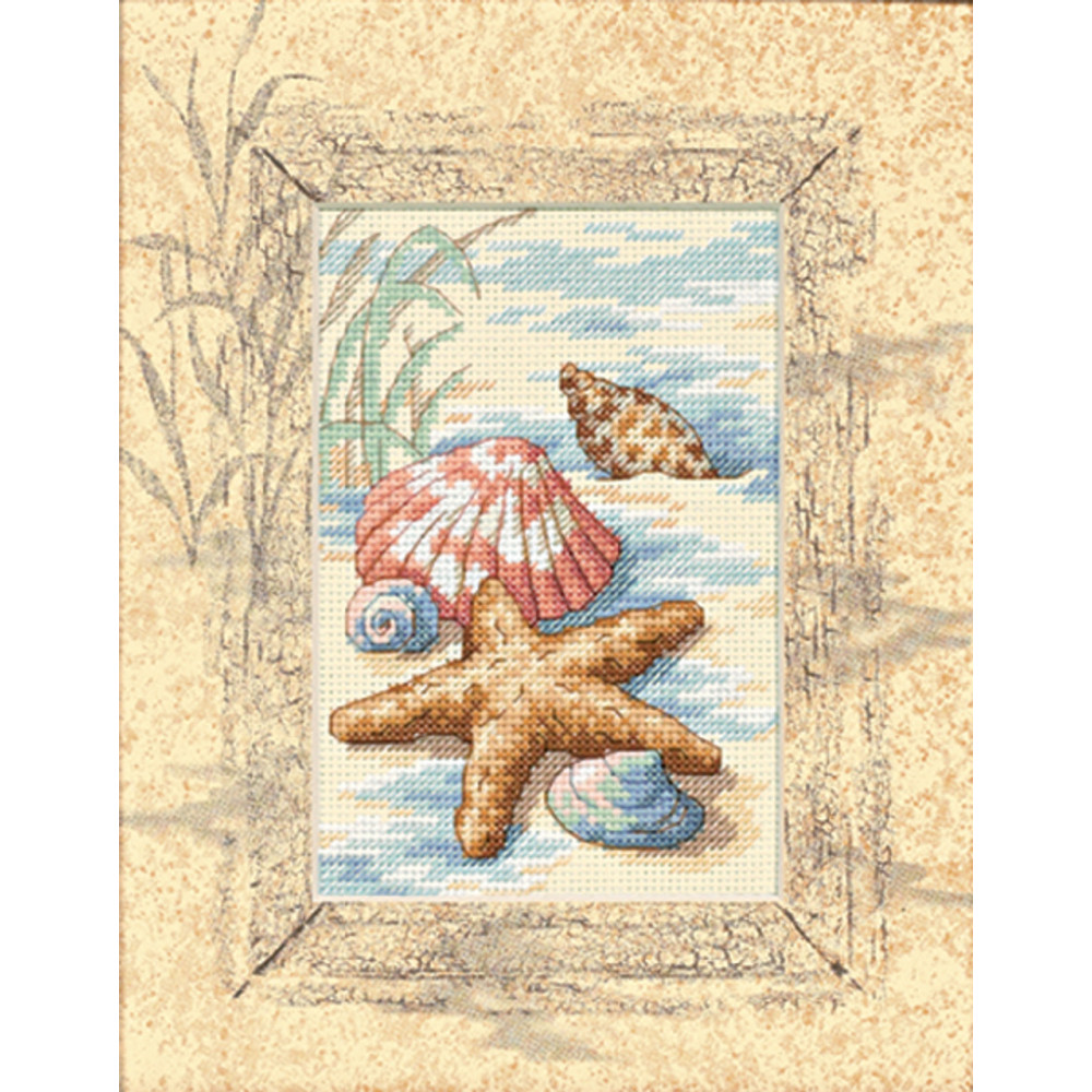 Counted Cross Stitch Kit Shells in the Sand, Dimensions 6956