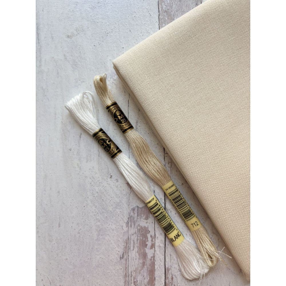 Zweigart 32 Count Lugana Murano Evenweave Fabric 3984/99 – Cream