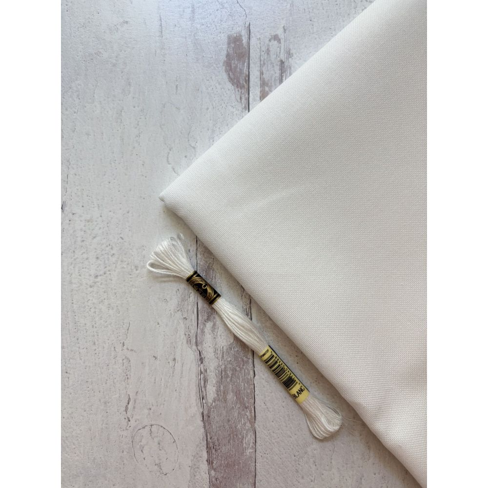 Zweigart 32 Count Lugana Murano Evenweave Fabric 3984/100 – White