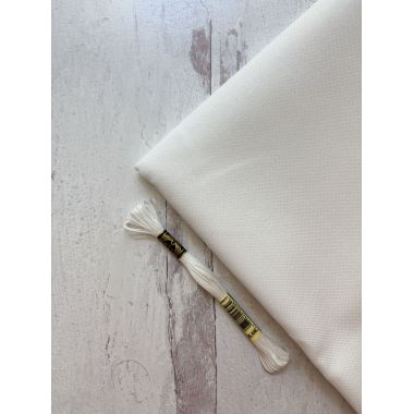 Zweigart 32 Count Lugana Murano Evenweave Fabric 3984/100 – White