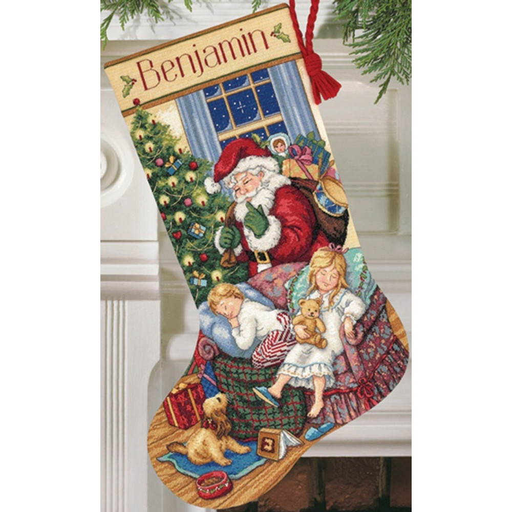 Counted Cross Stitch Kit 16" Long-Sweet Dreams Stocking, Dimensions, 8740
