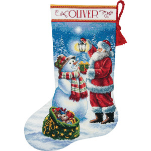 Counted Cross Stitch Kit Holiday Glow Stocking, Dimensions 70-08952