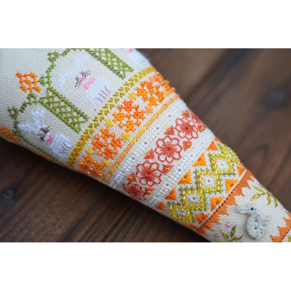 Eared Carrot Cross Stitch Kit – Tela Artis X-351 – Spring Easter Decor