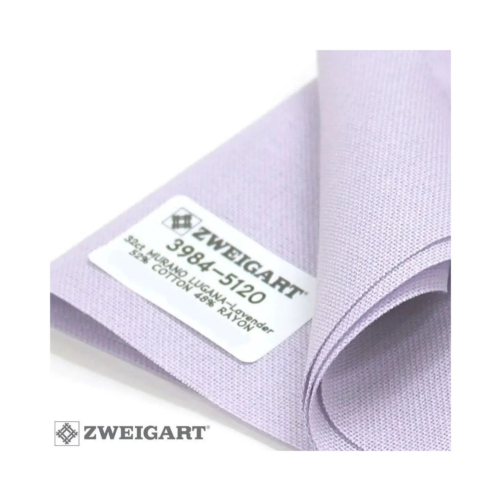 Zweigart 32 Count Lugana Murano Evenweave Fabric 3984/5120 – Lavender