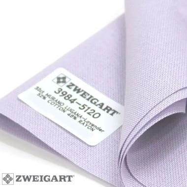 Zweigart 32 Count Lugana Murano Evenweave Fabric 3984/5120 – Lavender