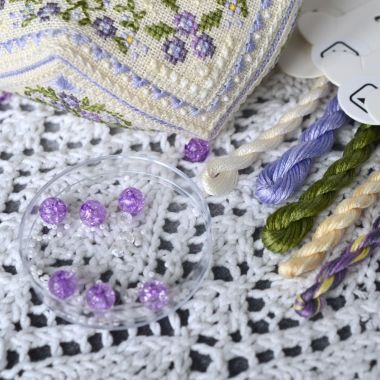 Blueberry Buscornu Counted Cross Stitch sampler Tela-Artis X-361, Evenweave Fabric