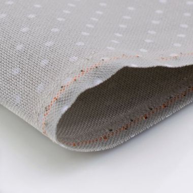Zweigart 32 Count Lugana Murano Petit Point Evenweave Fabric 3984/7349 – Gray with White Dots