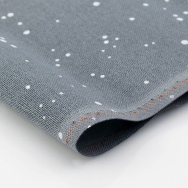 Zweigart 32 Count Lugana Murano Splash Evenweave Fabric 3984/7419 – Basalt with White