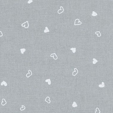 Zweigart 32 Count Lugana Murano Evenweave Fabric 3984/7409 – Gray with White Heart
