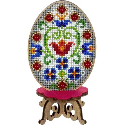 Wonderland Crafts Wooden Cross Stitch Kit FLW-036 – Easter Egg