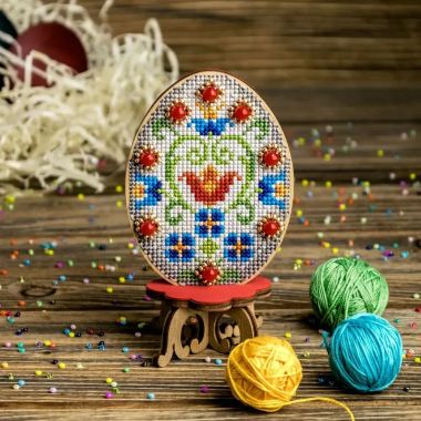 Wonderland Crafts Wooden Cross Stitch Kit FLW-036 – Easter Egg