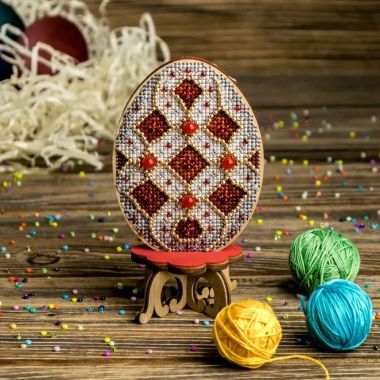 Wonderland Crafts Wooden Cross Stitch Kit FLW-038 – Easter Egg