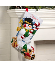 Bucilla ® Seasonal - Felt - Stocking Kits - Candy Cane Snowman - 89563E
