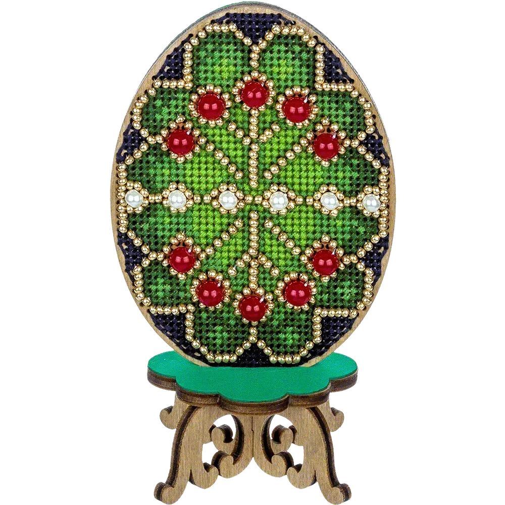 Wonderland Crafts Wooden Cross Stitch Kit FLW-039 – Easter Egg