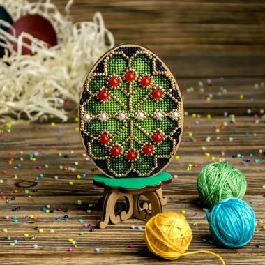 Wonderland Crafts Wooden Cross Stitch Kit FLW-039 – Easter Egg