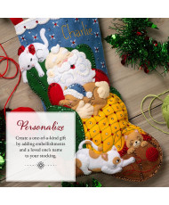 Bucilla ® Seasonal - Felt - Ornament Kits - The Purr-fect Nap - 89582E