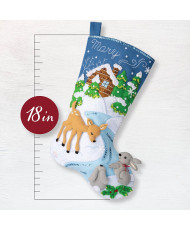 Bucilla ® Seasonal - Felt - Stocking Kits - Snowy Retreat - 89586E