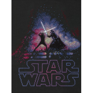 Counted Cross Stitch Kit 9"X12"-Luke & Darth Vader, Dimensions, 70-35382