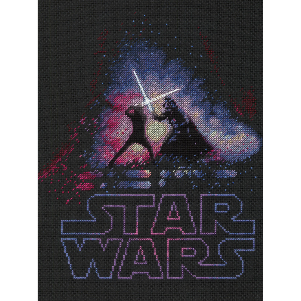 Counted Cross Stitch Kit 9"X12"-Luke & Darth Vader, Dimensions, 70-35382