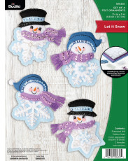Bucilla ® Seasonal - Felt - Ornament Kits - Let it Snow - 89633E