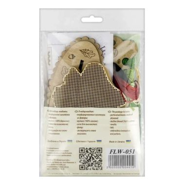 Wonderland Crafts Wooden Cross Stitch Kit FLW-051 – Mushroom House
