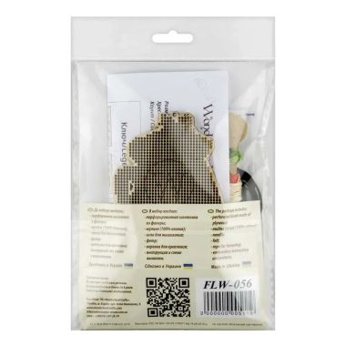 Wonderland Crafts Wooden Cross Stitch Kit FLW-056 – Hamster With Candy Cane Ornament