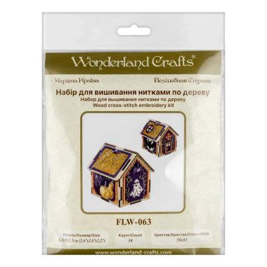 Wonderland Crafts Wooden Cross Stitch Kit FLW-063 – Halloween House