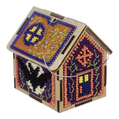 Wonderland Crafts Wooden Cross Stitch Kit FLW-063 – Halloween House