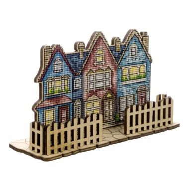 Wonderland Crafts Wooden Cross Stitch Kit FLW-067 – City Walk