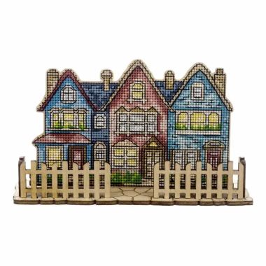 Wonderland Crafts Wooden Cross Stitch Kit FLW-067 – City Walk