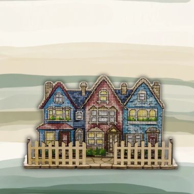 Wonderland Crafts Wooden Cross Stitch Kit FLW-067 – City Walk