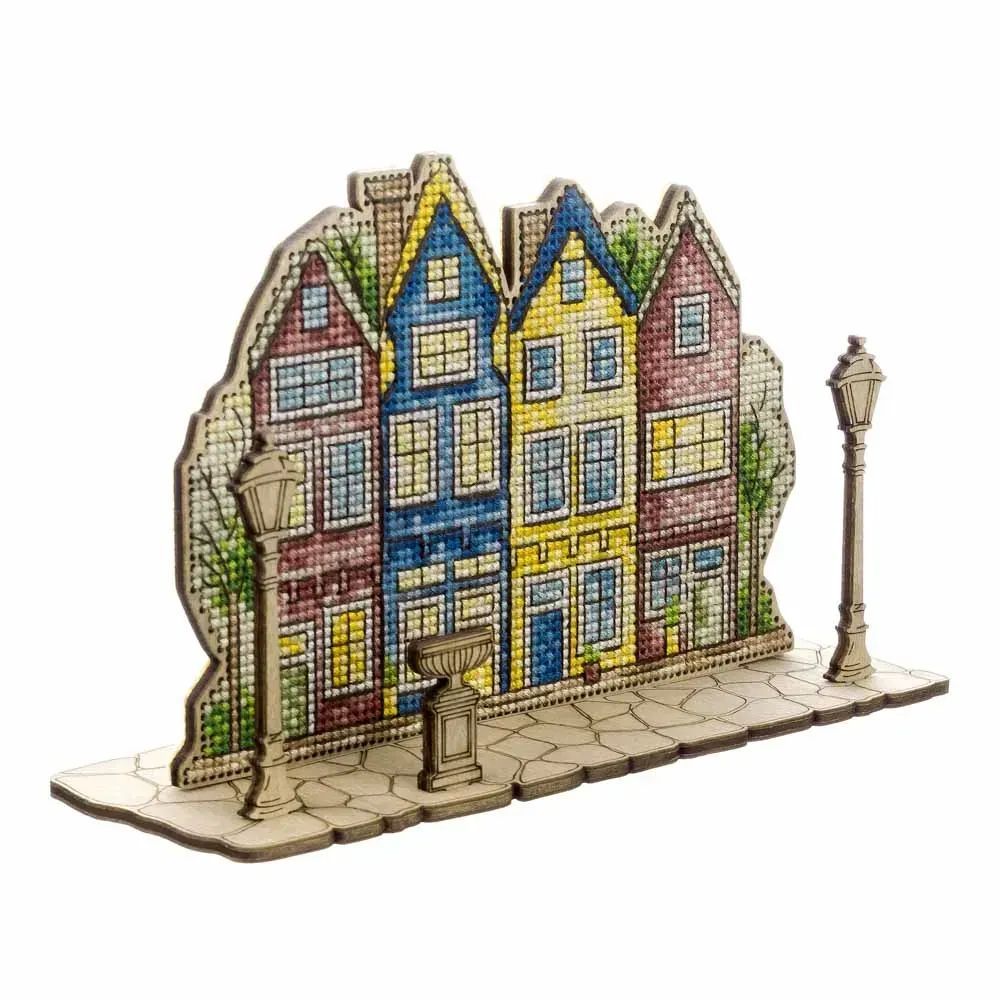 Wonderland Crafts Wooden Cross Stitch Kit FLW-068 – Evening Lights