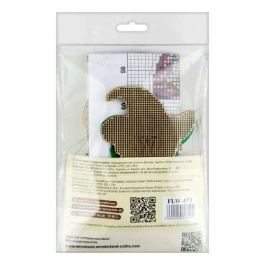 Wonderland Crafts Wooden Cross Stitch Kit FLW-071 – Little Witch In Green