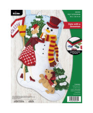 Bucilla ® Seasonal - Felt - Stocking Kits - Date With A Snowman - 89535E