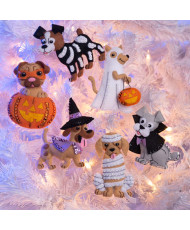 Bucilla ® Seasonal - Felt - Ornament Kits - Trick or Treat Puppies - 89515E