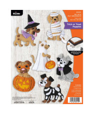 Bucilla ® Seasonal - Felt - Ornament Kits - Trick or Treat Puppies - 89515E