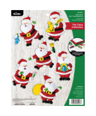 Bucilla ® Seasonal - Felt - Ornament Kits - The Claus Collection - 89497E