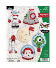 Bucilla ® Seasonal - Felt - Ornament Kits - Christmas to the Moon - 89503E