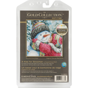 Counted Cross Stitch Kit A Kiss for Snowman, Dimensions 70-08833