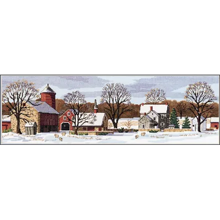 Counted Cross Stitch Kit Scenic Farm, Dimensions 3841