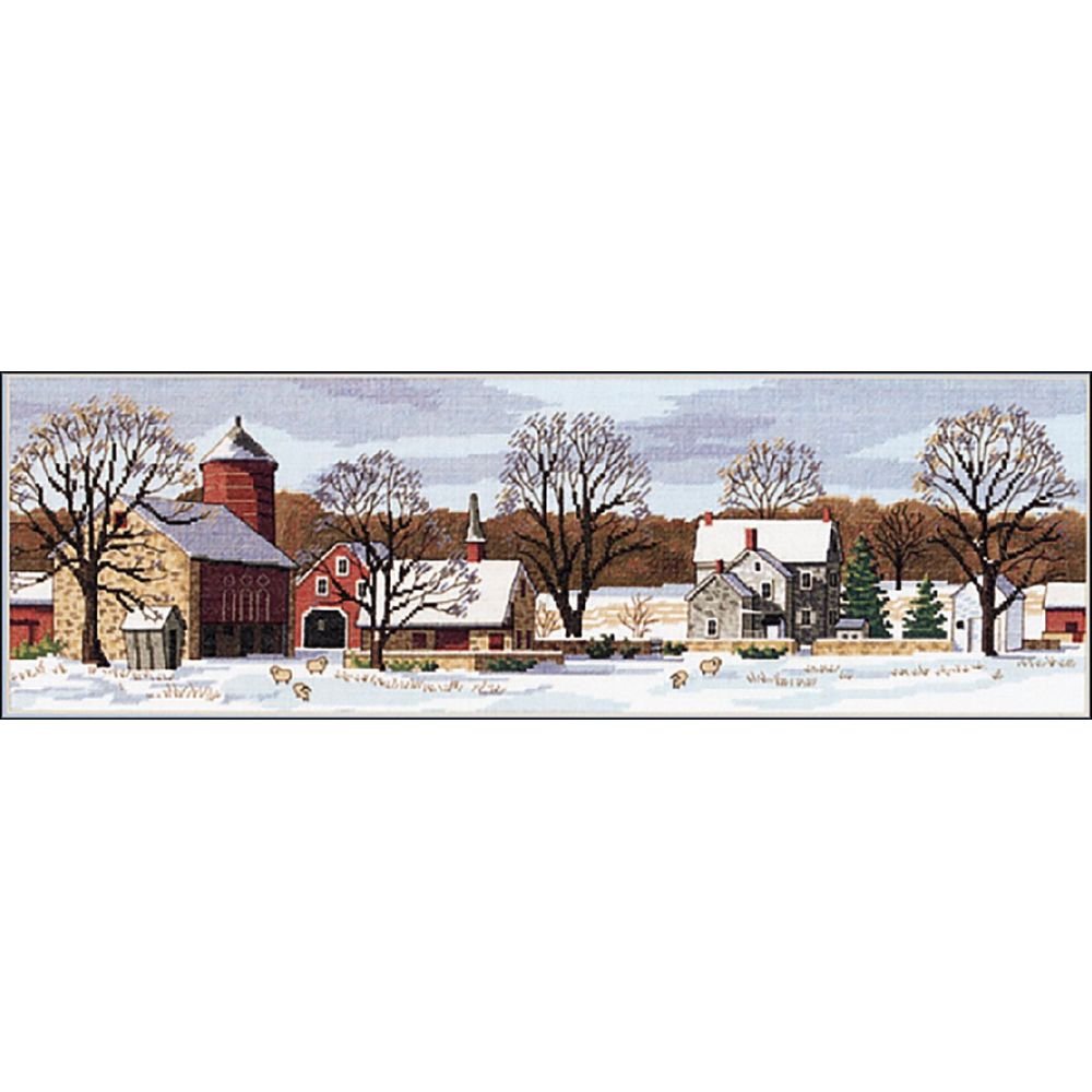 Counted Cross Stitch Kit Scenic Farm, Dimensions 3841
