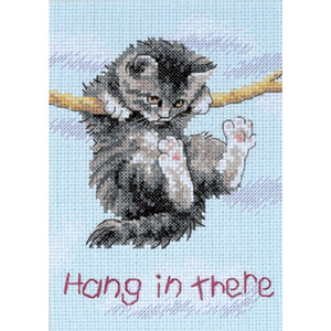 Counted Cross Stitch Kit Hang on Kitty, Dimensions 16734