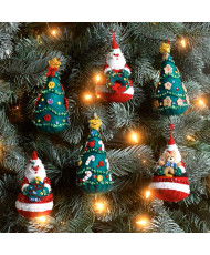 Bucilla ® Seasonal - Felt - Ornament Kits - Santa's Tree Treasures - 89489E