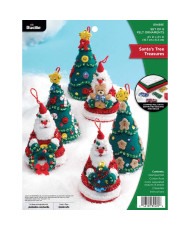 Bucilla ® Seasonal - Felt - Ornament Kits - Santa's Tree Treasures - 89489E