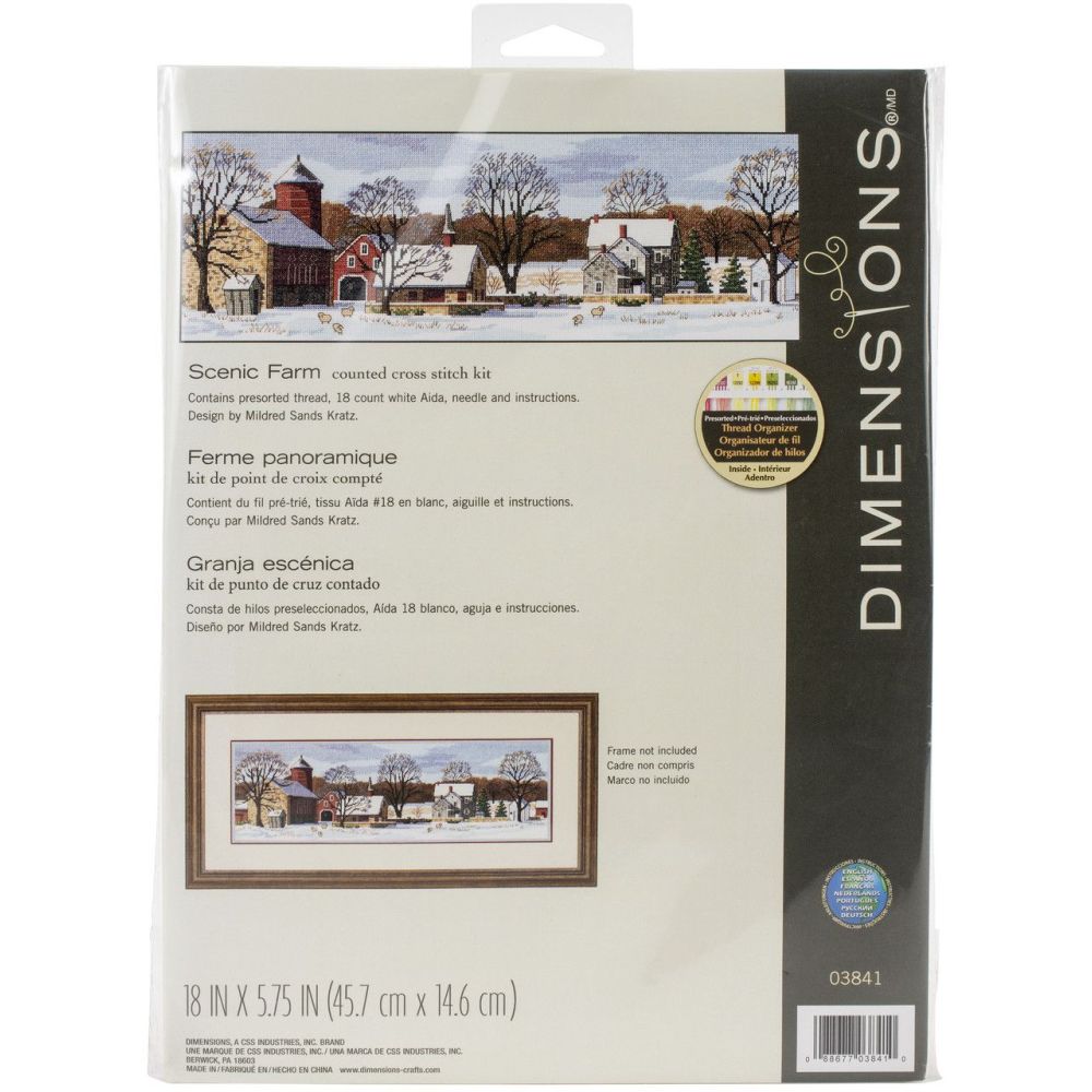 Dimensions Counted Cross Stitch Kit 03841 – Scenic Farm