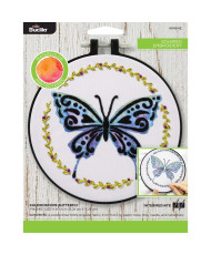 Bucilla ® Stamped Embroidery - Watercolor - Kaleidoscope Butterfly - 49464E