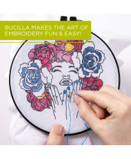 Bucilla ® Stamped Embroidery - Watercolor - Flower Power - 49465E