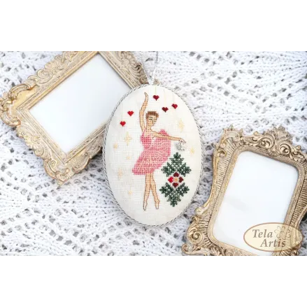 Pin Keep Ballerina Cross Stitch Kit Tela Artis X-403 – Christmas Ornament – Vintage Ballerina Embroidery
