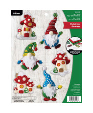 Bucilla ® Seasonal - Felt - Ornament Kits - Christmas Gnomes - 89298E