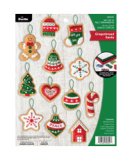 Bucilla ® Seasonal - Felt - Ornament Kits - Gingerbread Santa - 89301E